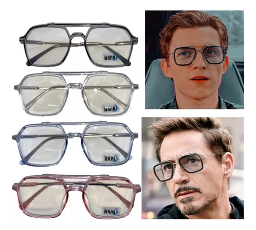 Lentes Tony Stark Descanso Gafas Gamer Bloqueo Luz Azul 