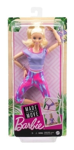Imagem 2 de 10 de Barbie To Move Loira Articulada 2021 Ms