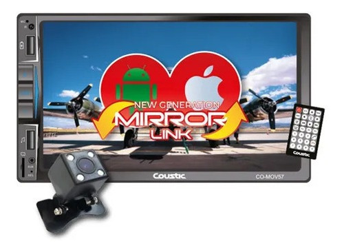 Estereo Coustic Camara Reversa 2 Din Comov57 Usb Bt Mirror