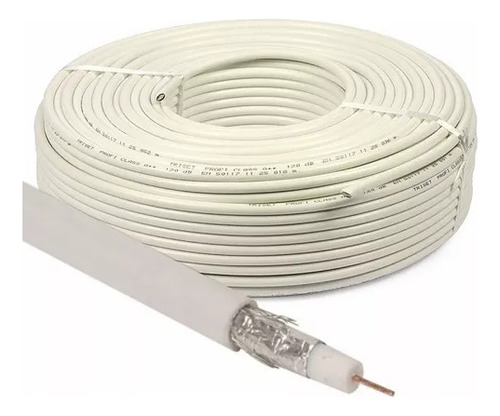 Cable Coaxial Rg59 X 100 Metros Color Blanco