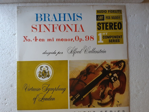 Disco Lp Brahms / Sinfonía 4 En Mi Menor Op 98 / Wallenstein