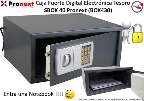 Caja Fuerte Digital Electrónicatesoro Sbox 40 Pronext Box430