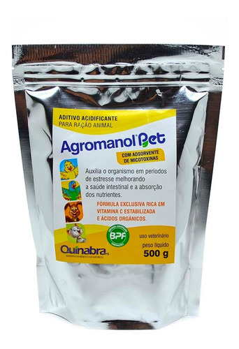 Agromanol Pet 500g - Absorção De Alimentos Pássaros E Aves