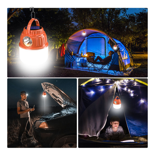 Lámpara Portátil 3d Para Acampar Al Aire Libre, Alimentada P
