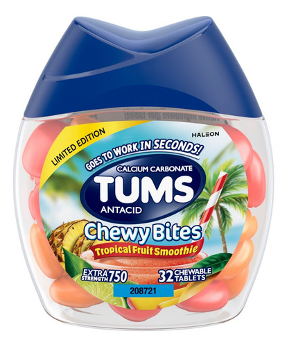 Tums Antiácido Extra Fuerte Calcio Carbonatado 32 Tabletas