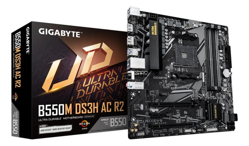 Tarjeta Madre Gigabyte B550m Ds3h Ac R2 Am4 Ddr4 Matx