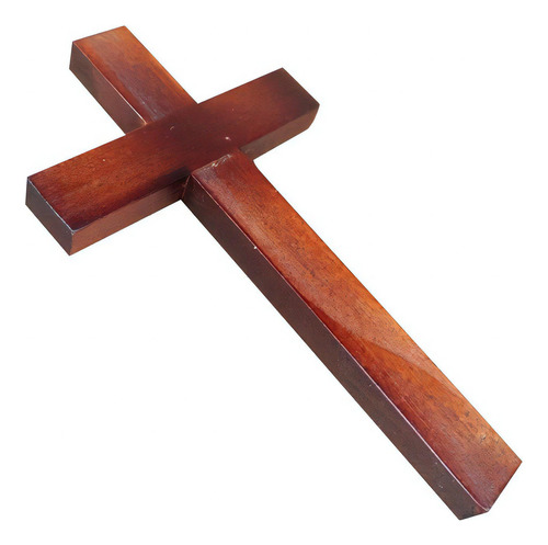 Cruz Crucifixo Madeira Pequena Sem Imagem 27cm