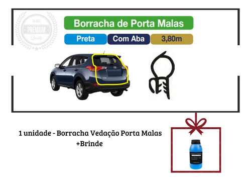 Borracha Vedação Porta Malas Toyota Rav4 - 2017 2018 2019 E
