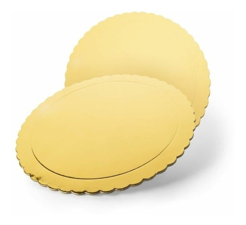 Imagen 1 de 2 de Set 12 Bandeja Base Redonda Torta Pastel Carton 35 Cm
