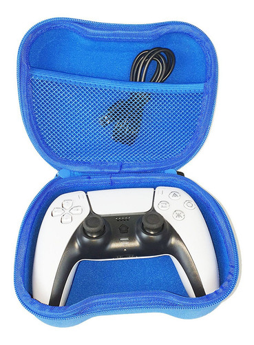 Case Controle Ps5 Ps4 Xbox Switch Pro Bolsa Estojo Com Alça Cor Azul