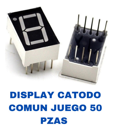 Display 7 Segmentos Catodo Comun Pack 50 Pzas