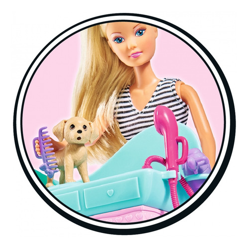 Imagen 3 de 8 de Muñeca Steffi Love Salón Belleza P/ Mascotas + Accesorios
