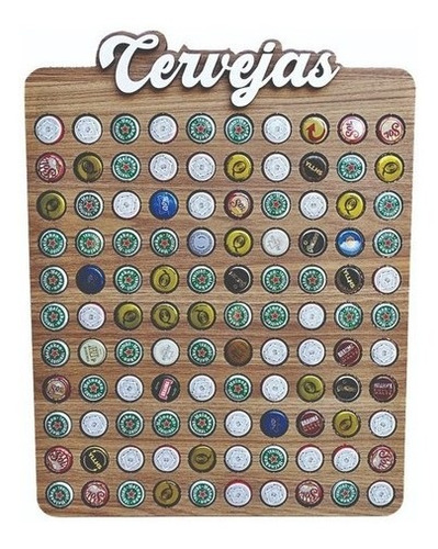 Porta Tampinhas De Cerveja Quadro Decorativo + Brinde