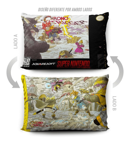 Imagen 5 de 5 de Funda De Almohada Chrono Trigger 70x45cm Vudú Love