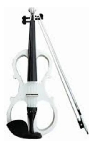 Violín Eléctrico Andolini 4/4 Blanco Arco,barbada Y Estuche