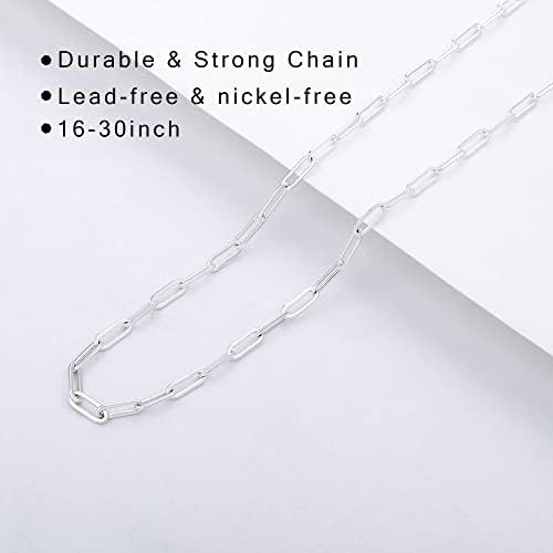 Glijwele Collar De Cadena De Plata Para Mujer Collar De Cade