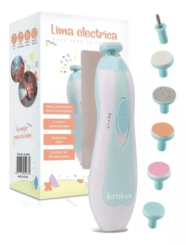 Lima De Uñas Eléctrica Para Bebés Portátil Con Luz Led 6 En1