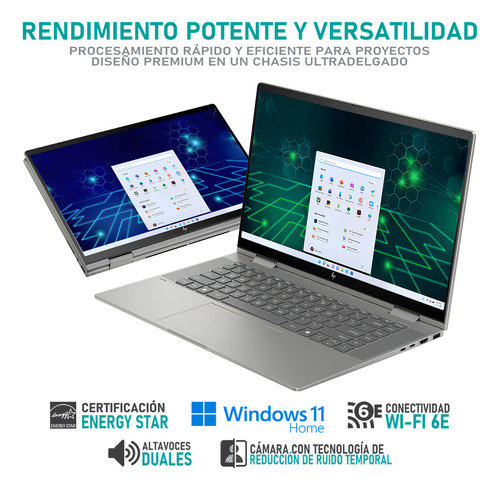 Laptop HP Envy x360 2 en 1 Intel Core Ultra 7 155U 16GB RAM 512GB SSD 15.6" Touch Windows 11 Home Teclado en Ingles