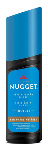 Kit 2un Polidor De Sapato Líquido Incolor Nugget Brilho 60ml