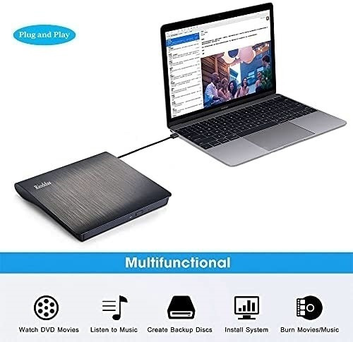 Imagen 6 de 6 de Unidad Cd Externa Usb 3.0 Portátil Cd Dvd