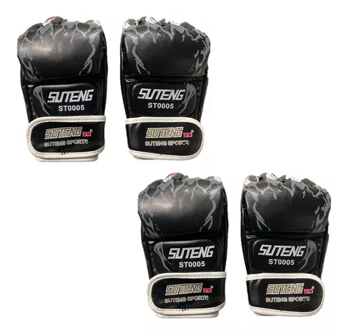 Pack X2 Guantes Mma Ufc Muay Thai Guantillas Mma Kick Box