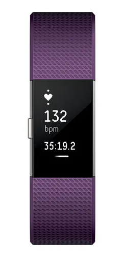 Pulsera Fitbit Charge 2 Heart Rate Fitness, Ciruela, Grande