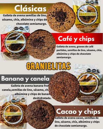 Galletas Integrales Granielitas:avena Semillas,y Proteína