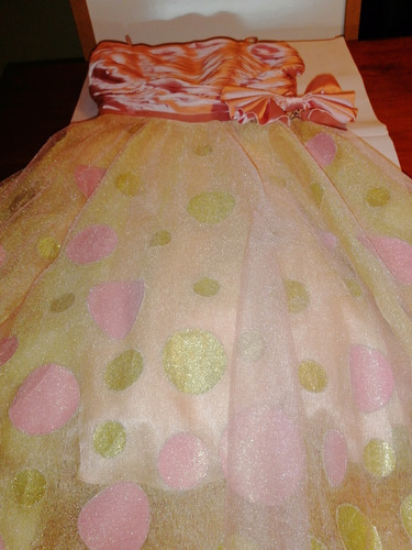 Vestido De Fiesta .circulos  Con Glitter .unico!!.hermoso  .