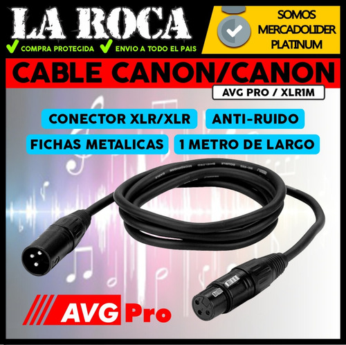 Imagen 3 de 10 de Cable Xlr Dmx Canon Canon 1 Metro La Roca