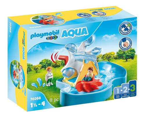 Playmobil 1.2.3 Piscina Carrusel Rueda De Agua 70268 Stock!!