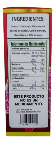 Saca Tumores Reforzado Con Oruzus Tonico 1 Litro