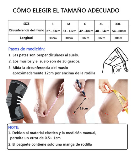 . Rodillera Elástica De Compresión Gym For Deportes Correr