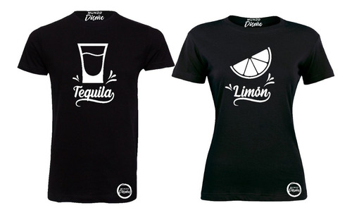 Poleras Manga Corta Para Parejas Pololos Tequila Y Limon