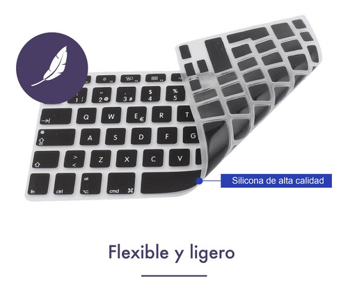 Imagen 6 de 9 de Protector Teclado Silicona - Compatible Macbook Air 13 A2681