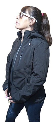 Campera Neoprene Importada Mujer Con Piel Sun Miss
