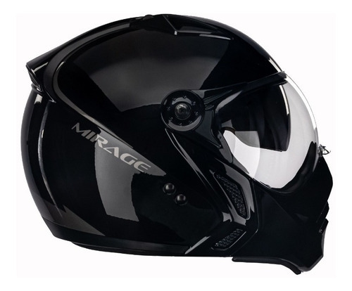 Capacete Moto Peels Mirage Classic Aberto Cor Preto com Grafite Tamanho do capacete 56