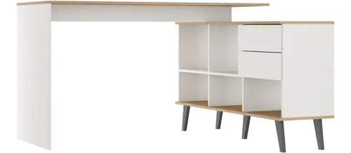 comprar Escritorio Esquinero 2 Cajones 5 Estantes Casahogar