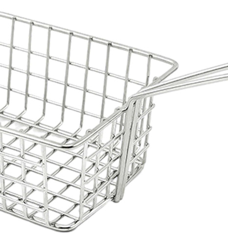 Cesta De Alambre Para Freír Con Asa, Cesta 16cmx10cmx5.5cm