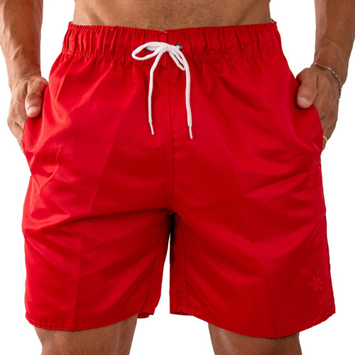 Short Mauricinho Liso Masculino Com Bolso Traseiro Tactel  