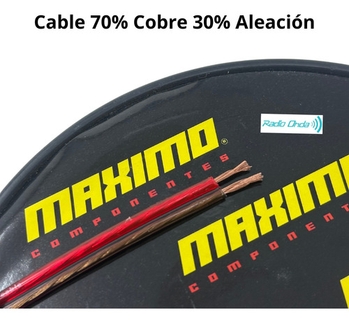 Rollo De Cable Para Bocina Calibre 16 100mts Max-16 Maximo