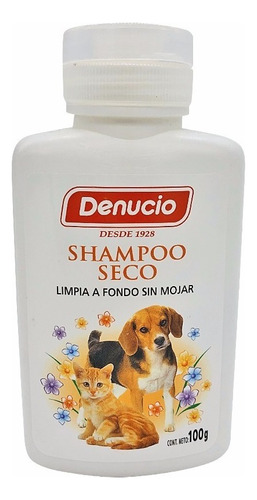 Denucio Shampoo Seco Perros Y Gatos Fragancia Lavanda Tono De Pelaje Recomendado ---
