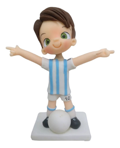 Adorno Torta Jugador Futbol Argentina Selección Porcelana 