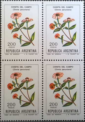 Argentina Flora, Cuadro Gj 2025 Flor 200p 1982 Mint L11645