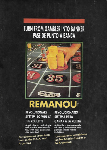 Ganar A La Ruleta - Pase De Punto A Banca- Remanou - Unico!