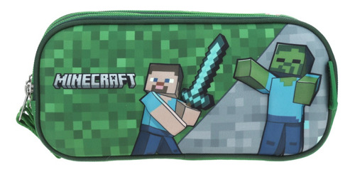 Lapicera Escolar Chenson Minecraft Creeper Mc65674-g Faight Color Verde