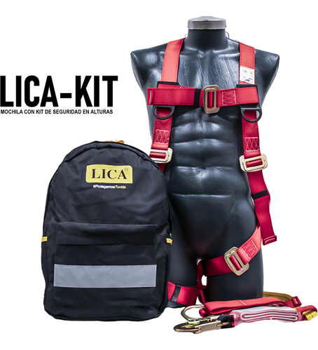 Kit Anti Caídas Mod. Kit-lica Unitalla Rojo Y Amarillo
