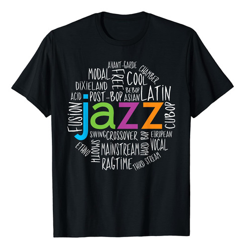 Camiseta Divertida De Géneros De Jazz