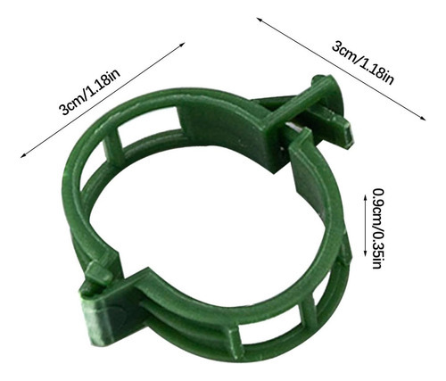 300 Clip Anillo Gancho Tutoreo Soporte Plantas Ramas Enredad
