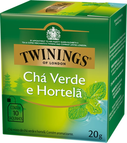 Imagem 1 de 1 de Chá Twinings Verde E Hortelã 10 Sachês