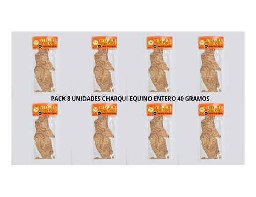 8 X Charqui De Equino 40 Gr Entero -charqui Monteaguila-